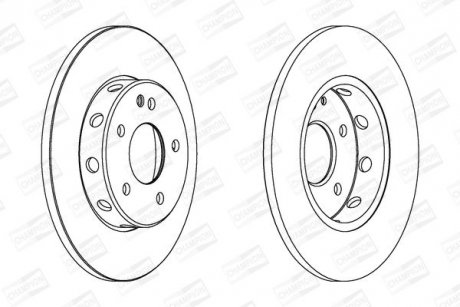 Тормозной диск передний Mercedes C-Class (W202) (1993->) CHAMPION 561696CH