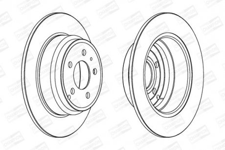 Гальмівний диск задній Volvo 850 / C70 /S70 / V70 / XC70 CHAMPION 561867CH