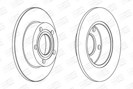 Гальмівний диск задній Audi A4 / VW Passat CHAMPION 562005CH