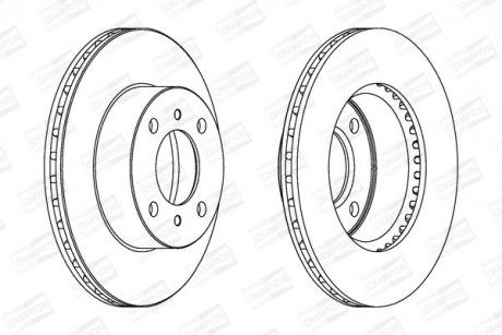 Тормозной диск передний Mitsubishi Carisma / Colt/ Lancer / Mirage CHAMPION 562011CH
