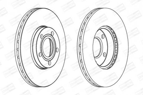 Гальмівний диск передній VW Passat, Variant CHAMPION 562052CH