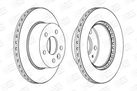 Тормозной диск передний MERCEDES-BENZ V-CLASS, VITO CHAMPION 562054CH