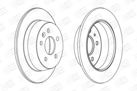 Гальмівний диск задній Mercedes V-Class (W638), Vito (W638) (1997->) CHAMPION 562065CH