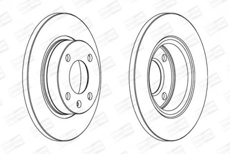 Тормозной диск передний VW Caddy / Skoda Felicia CHAMPION 562073CH (фото 1)