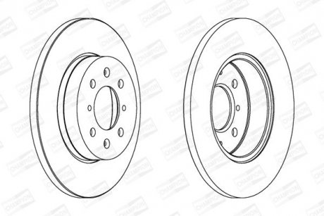 ROVER Диск тормозной передний 200,400 1.4/2.0 90- CHAMPION 562082CH