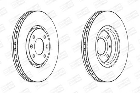 CITROEN Диск тормозной передн. C5 I,II,Xantia 2.0/2.0T/1.9TDI/2.0HDI 98- CHAMPION 562131CH