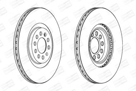 VW Диск тормозной передний Audi A3,Golf IV,Skoda SuperB 99- CHAMPION 562132CH