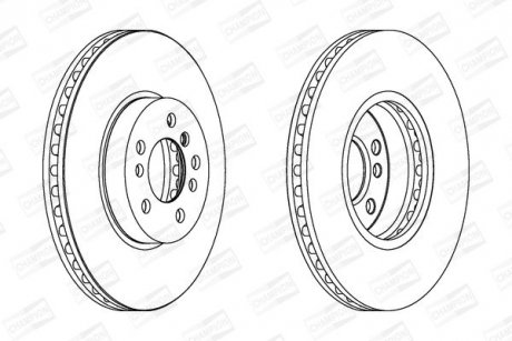 Тормозной диск передний BMW X3, X5 CHAMPION 562134CH1