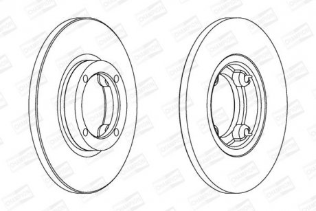 Тормозной диск передний Chevrolet Matiz, Spark / Daewoo Matiz (2005->) CHAMPION 562138CH