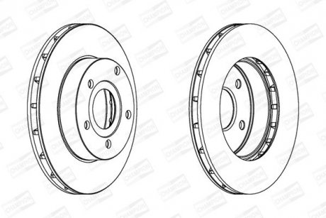 Диск тормозной передний (кратно 2шт.) Jeep Grand Cherokee (99-) CHAMPION 562147CH