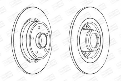 RENAULT Диск тормозной задн.(без подш!!!) Laguna 01- CHAMPION 562184CH-1