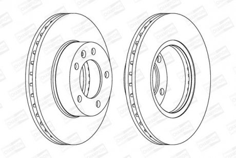 Гальмівний диск передній Nissan InterStar / Opel Movano / Renault Master II CHAMPION 562190CH-1