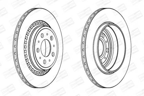 Тормозной диск задний Volvo XC90 CHAMPION 562218CH