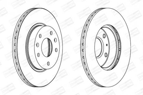 Тормозной диск передний Land Rover Freelender I CHAMPION 562225CH