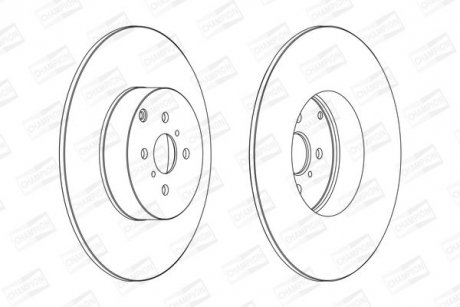 Тормозной диск задний Toyota Corolla, Matrox, Yaris (1999->) CHAMPION 562261CH