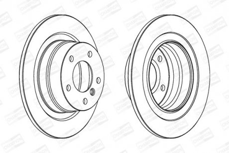 BMW Диск тормозной задн.1 E81/87,3 E90 03- CHAMPION 562310CH