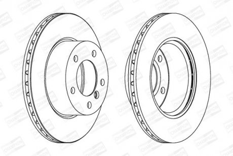 Тормозной диск передний BMW 1-Series (2004->) CHAMPION 562313CH