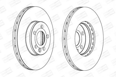 Гальмівний диск передній VW T4 / Sharan / Seat Alhambra / Ford Galaxy CHAMPION 562382CH