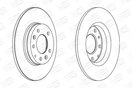 Гальмівний диск задній Mazda 326, 6, 626, MX-5, Premacy CHAMPION 562416CH