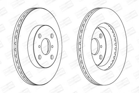 Гальмівний диск передній TOYOTA YARIS/ DAIHATSU CHARADE CHAMPION 562421CH