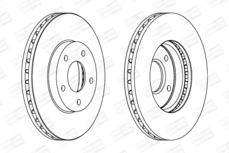 Гальмівний диск передній NISSAN ALMERA TINO, CEFIRO, MAXIMA, PRIMERA, X-TRAIL CHAMPION 562441CH