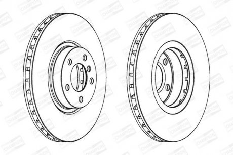 Диск тормозной передний Bmw X5 (E70) (06-13), X5 (F15, F85) (13-18), X6 (E71, E72) (07-14) CHAMPION 562520CH-1