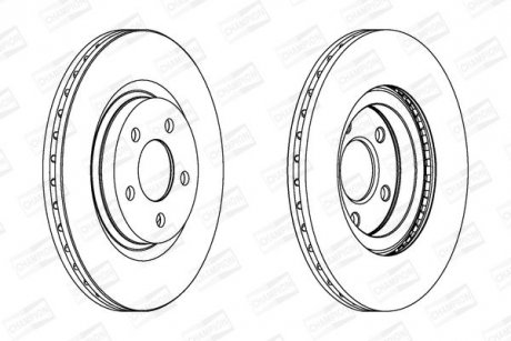 Тормозной диск передний CHRYSLER NEW YORKER, PT CRUISER CHAMPION 562524CH