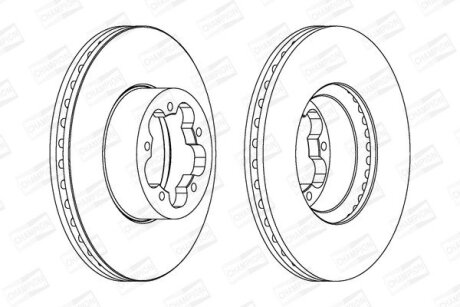 Диск тормозной передний (кратно 2шт.) Ford Transit (06-14), Transit Tourneo (06-14) CHAMPION 562540CH