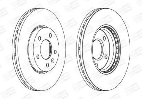 Диск тормозной передний (кратно 2) Chevrolet Cruze (J300) (09-) / Opel Astra J (P10) (09-15) CHAMPION 562631CH