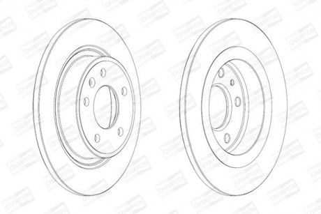 Гальмівний диск задній CHEVROLET CRUZE, ORLANDO, VOLT/ OPEL AMPERA, ASTRA, CASCADA, ZAFIRA TOURER CHAMPION 562640CH