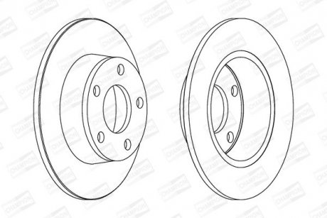 AUDI Диск тормозной задн Audi A6/A6 Avant Quattro CHAMPION 562690CH
