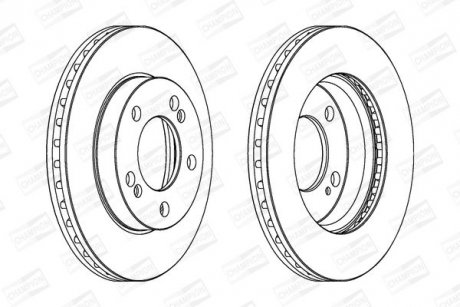 Гальмівний диск передній Ssangyong Actyon, Kyron, Rexton CHAMPION 562785CH