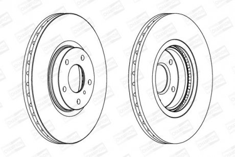 Гальмівний диск передній Nissan Murano / Infiniti G, M35, M45 CHAMPION 563032CH-1