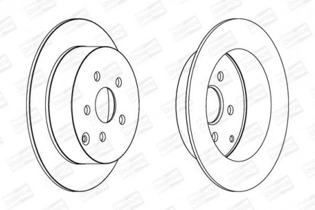 Тормозной диск задний TOYOTA CELICA, PRIUS CHAMPION 563037CH