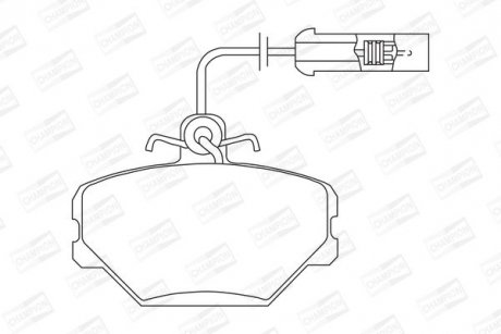 Тормозные колодки передние Fiat Punto / Tempra / Tipo / Uno / Lancia Debra CHAMPION 571330CH (фото 1)