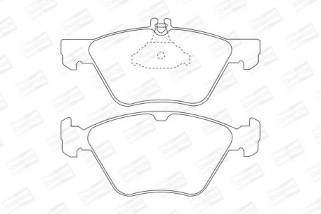 Тормозные колодки передние Mercedes CLK, E-Class, S-Class, SLK / Chrysler Crossfire CHAMPION 571876CH