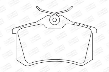 Гальмівні колодки задні Audi A4, A6, TT / Seat Ibiza, Cordoba / Skoda Octavia / VW Jetta CHAMPION 571906CH (фото 1)