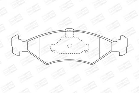 Тормозные колодки передние Mazda 121 / Ford Fiesta / Puma CHAMPION 571914CH