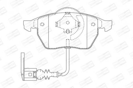 Гальмівні колодки передні Audi A3, TT / Seat Leon, Toledo / Skoda, Octavia / VW Bora, Golf IV CHAMPION 571984CH (фото 1)