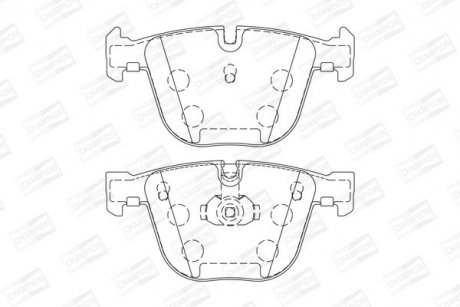 Колодки тормозные дисковые задние BMW 740D, 745i CHAMPION 571991CH