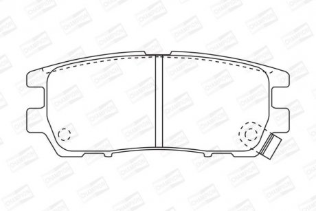 Колодки тормозные дисковые задние MITSUBISHI DELICA / SPACE GEAR 94-07, L400 Van (PD_W, PC_W, PB_V, PA_W, PA_V) 94-07 CHAMPION 572200CH