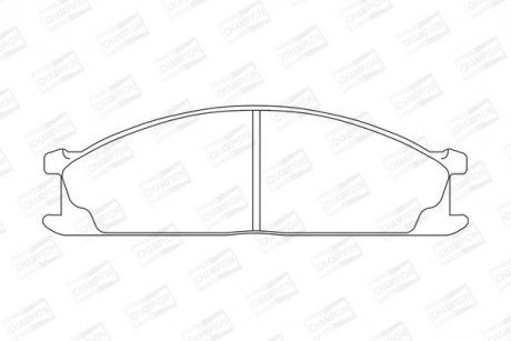 Тормозные колодки передние Toyota RAV 4, Celica / Subaru SVX / Nissan Navara, NP300, Pathfinder, Pick CHAMPION 572373CH (фото 1)