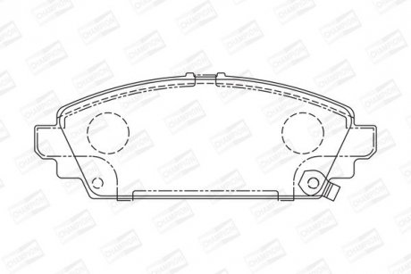 Гальмівні колодки передні Honda Accord / Civic CHAMPION 572464CH