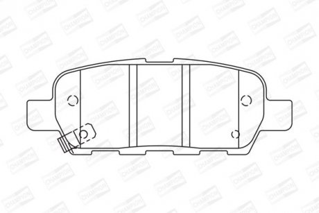 Гальмівні колодки задні Infinity/ Suzuki/ Nissan Qashqai, X-Trail, Juke, Leaf, Murano, Tiida, Teana CHAMPION 572501CH (фото 1)