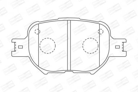 Гальмівні колодки передні Toyota Allion, Caldina, Celica, Corolla, Mark, Matrix, Opa, Premio, Veross CHAMPION 572517CH