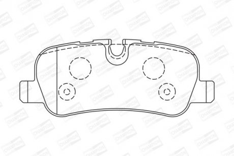 LANDROVER Тормозные колодки задн.Range Rover Sport 05-,Discovery 04- CHAMPION 572522CH