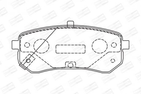 Колодки гальмівні дискові задні Hyundai I10 I (PA) (07-)/Kia Picanto I (SA) (04-12) CHAMPION 572527CH