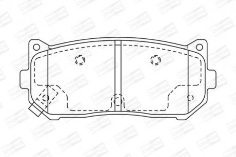 Гальмівні колодки задні Kia Carens / Shuma / Clarius CHAMPION 572556CH