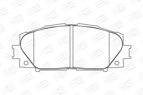 Колодки гальмівні дискові передні TOYOTA ALLION II (_T26_) 07-, PREMIO (_T26_) 07- CHAMPION 572578CH