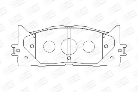 Колодки тормозные дисковые передние LEXUS ES (AVV6_, GSV6_, ASV6_) CHAMPION 572651CH (фото 1)